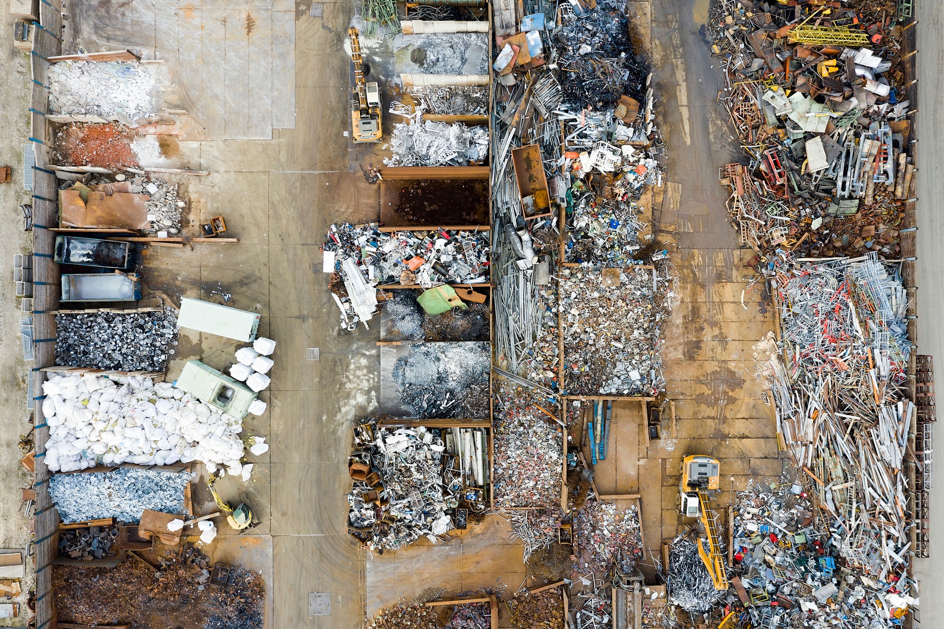 Metal Recycle Yard, Aerial View